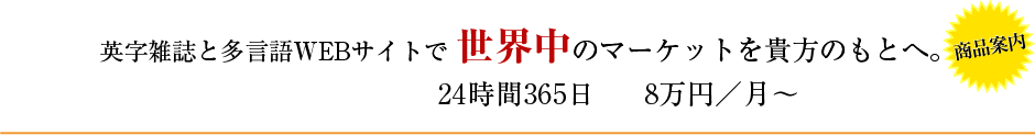 あなたの代わりに月5万円で24時間365日 世界中で営業してきます。